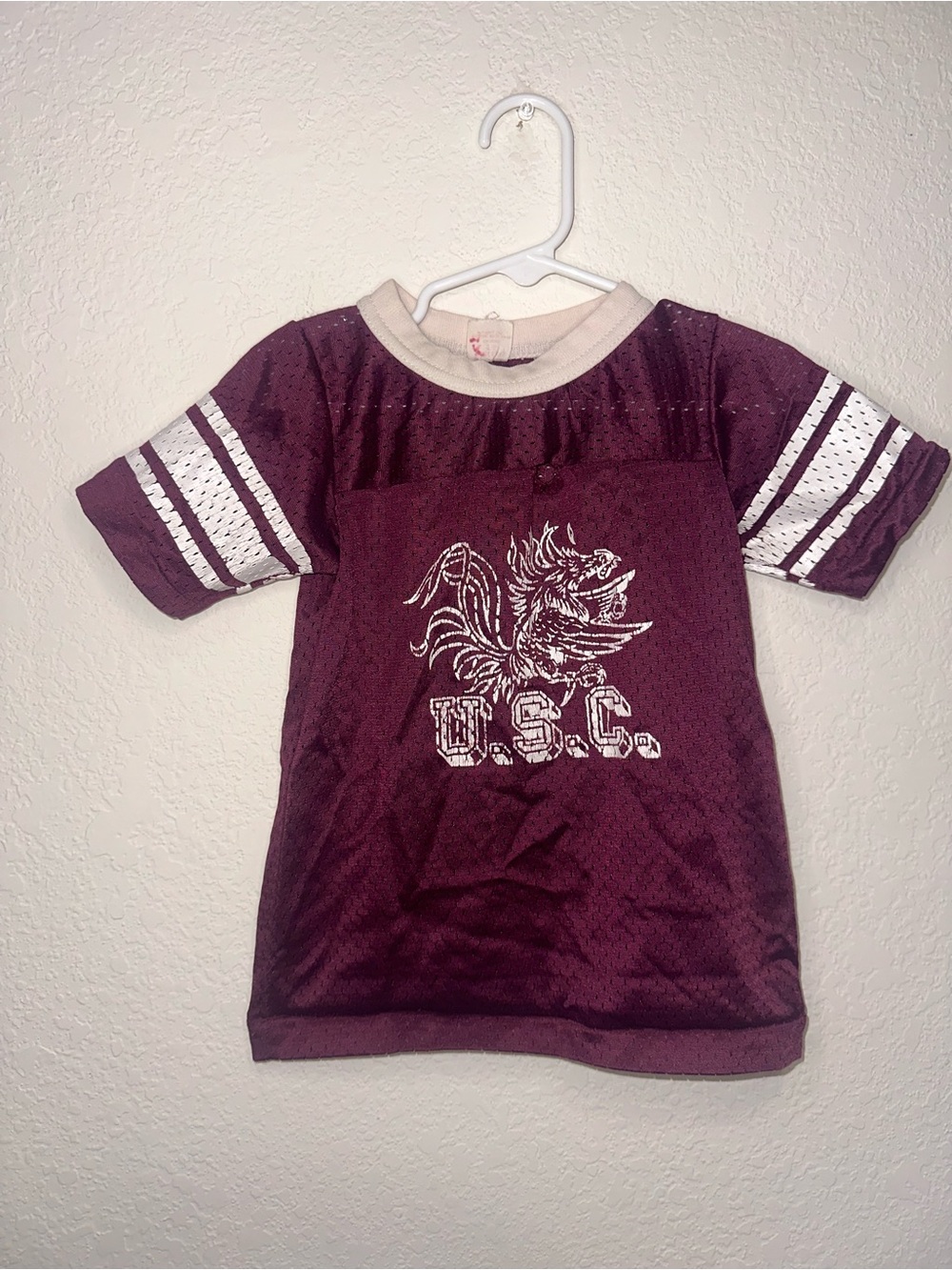 Vintage University of South Carolina Maroon Kids Football Tee Size 5/6